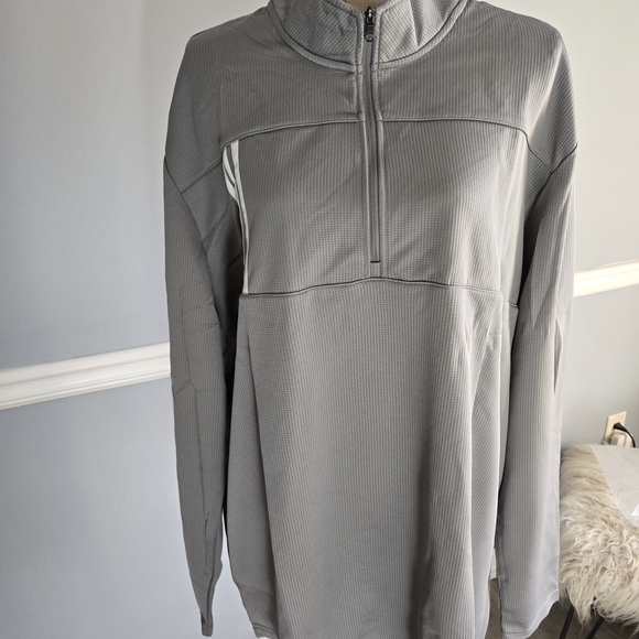 adidas Other - adidas Gray Long Sleeve Quarter-Zip Pullover